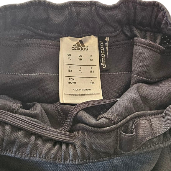 Adidas Sweatpants Athletic Soccer Ankle Zippers Grey Youth Boy's Medium - Picture 5 of 9